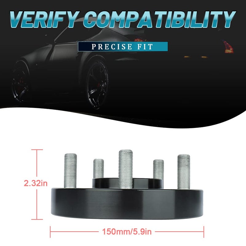 IRONTEK 1in Hubcentric Spacers 5x114.3mm (70.5mm Hub Bore, 1/2x20 Studs) 5x4.5" to 5x4.5" Wheel Spacers Adapter 25mm FITS Ford Explorer Mustang Ranger Crown Victoria, Lincoln Mark VII, Mazda B2500 B3000 - Image 4